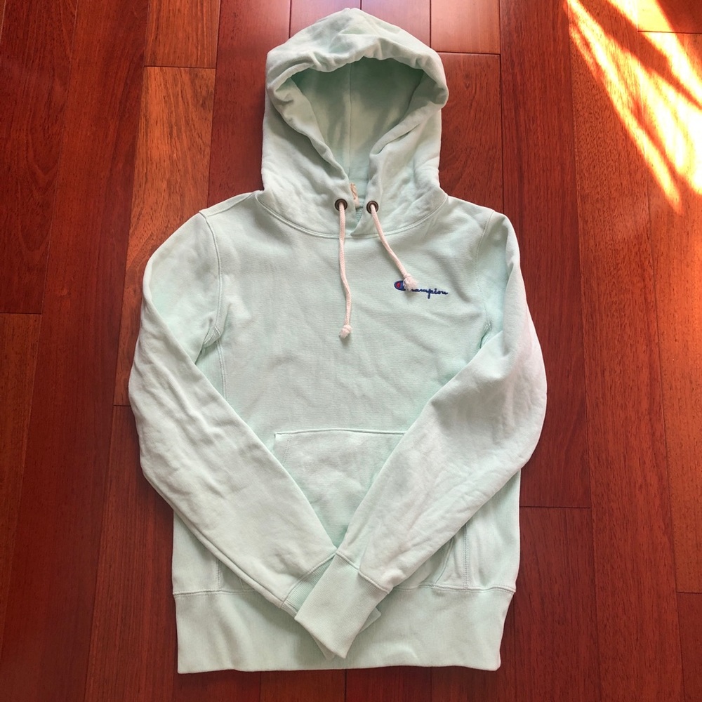 Champion Reverse Weave Small Script Hoodie Hemlock - Picture 2 of 11